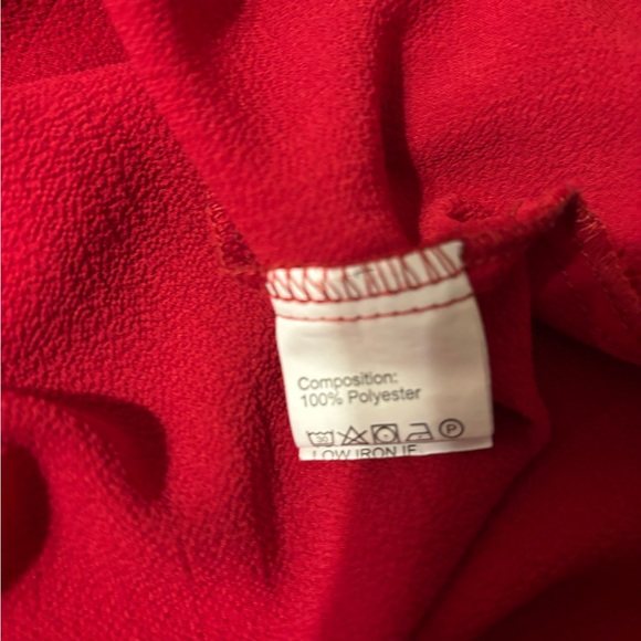 SHEIN Red Sleeveless High Low Top with Belt EUC - Picture 4 of 5